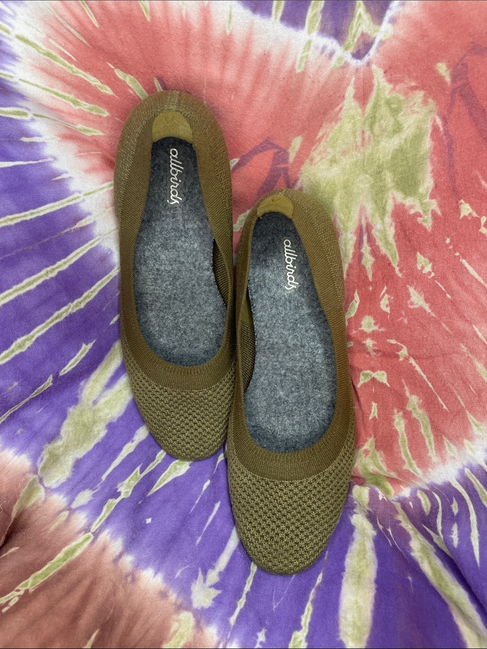 allbirds Olive Green Knit Slip-On Flats Sz 7.5